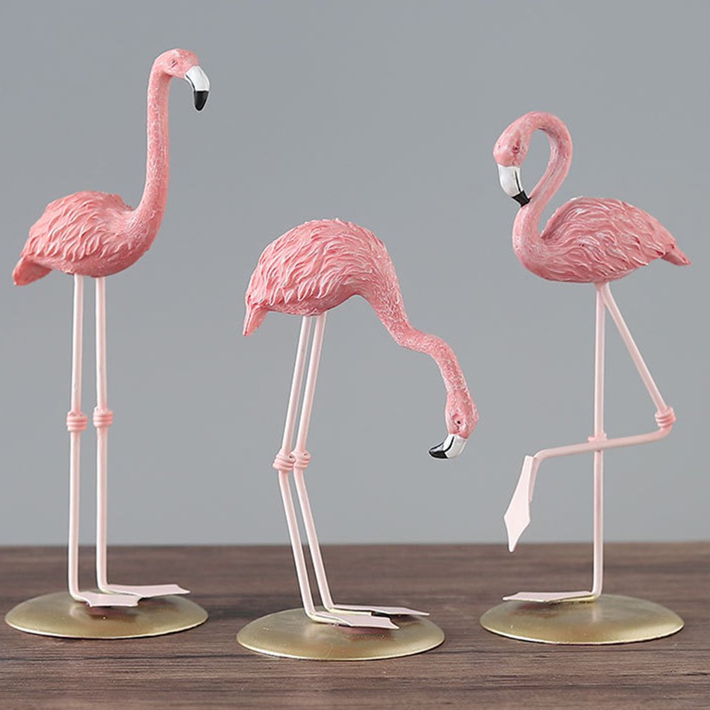 Lovely Cute Flamingo Resin Home Decorations Christmas Ornaments Table Desk Decoration for Home Bedroom