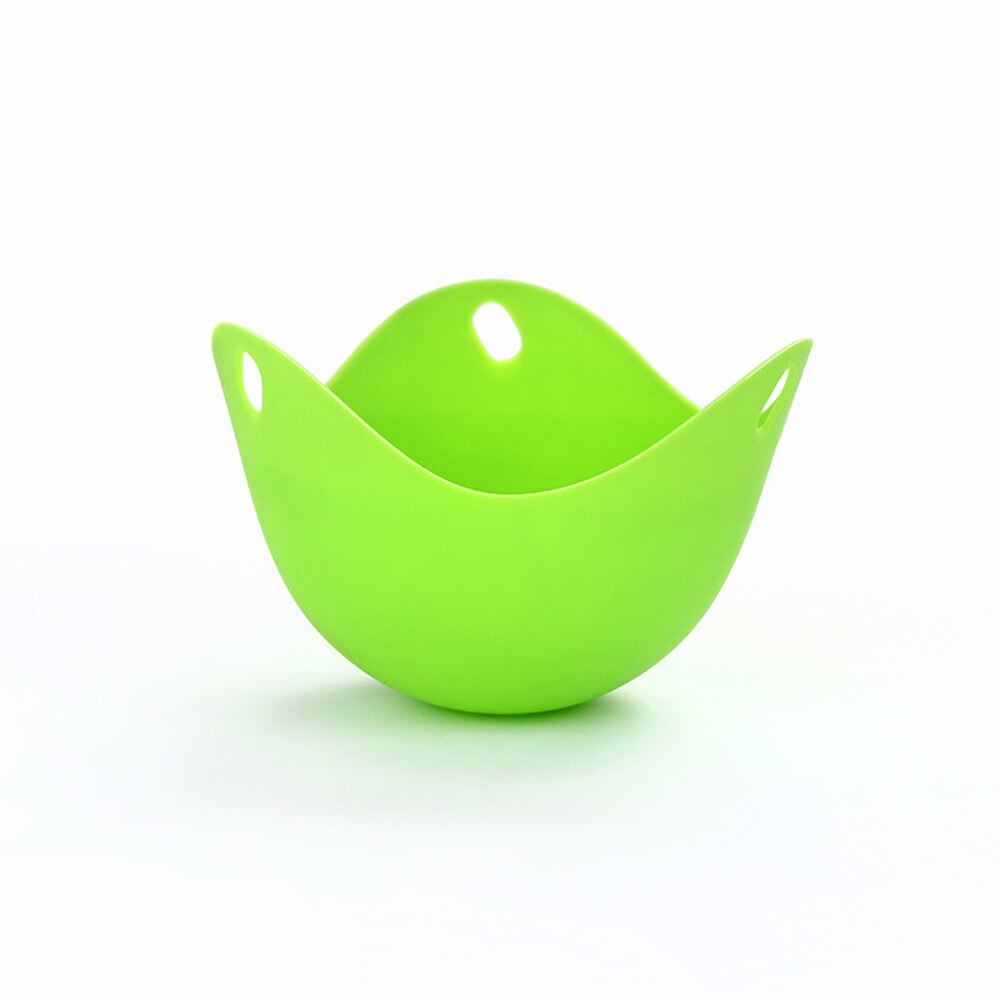 2pcs Soft Silicone Egg Poachers Boiled Eggs Holder Food Grade Cook Eggcup Breakfast Kitchen Cooking Tools Egg Holder: green