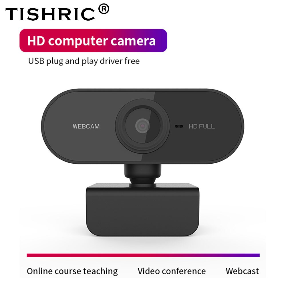 Tishric Autofocus Full Hd Webcam 1080P Web Camera Hd Computer Camera Plug En Play Webcam Pc Met Microfoon