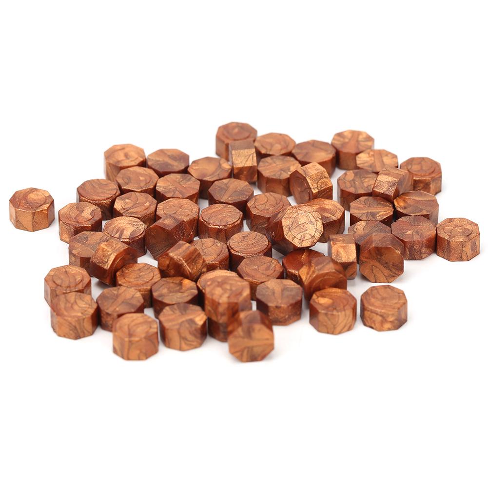 Cire à sceller Vintage en octogone perles | 60/100 pièces, perles rétro pour lettres personnelles, estampillage de douanes, accessoires décoratifs
