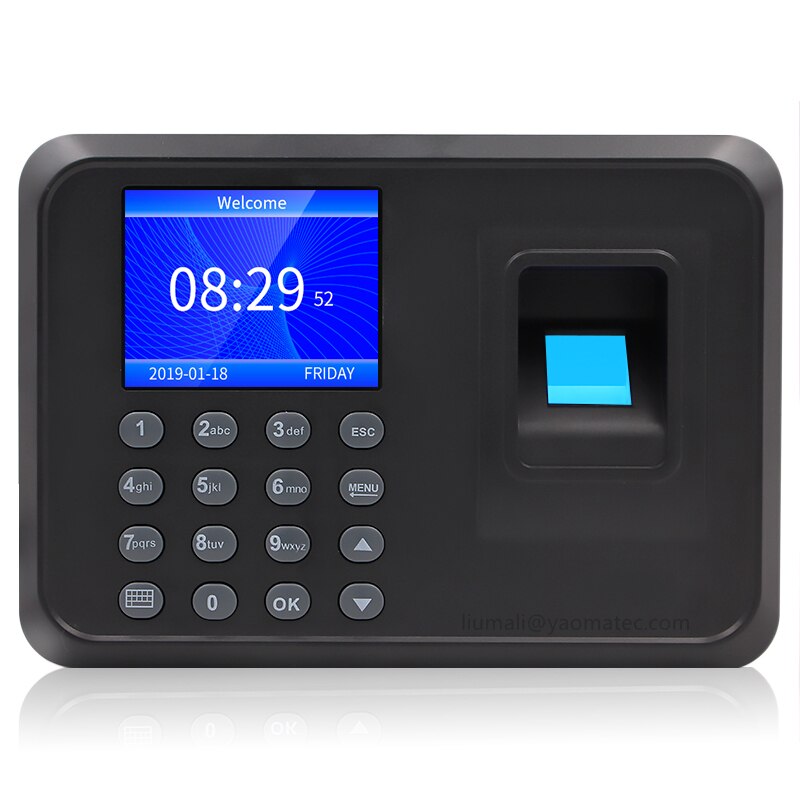 Intelligent Biometric Fingerprint Time Clock Recorder Device LCD Scree Employee Fingerprint Attendance Machine