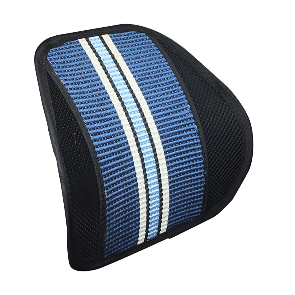 Soutien lombaire avec Double couche maille dos soutien coussin pour voiture bureau siège à domicile chaise de bureau soutien lombaire: Bleu