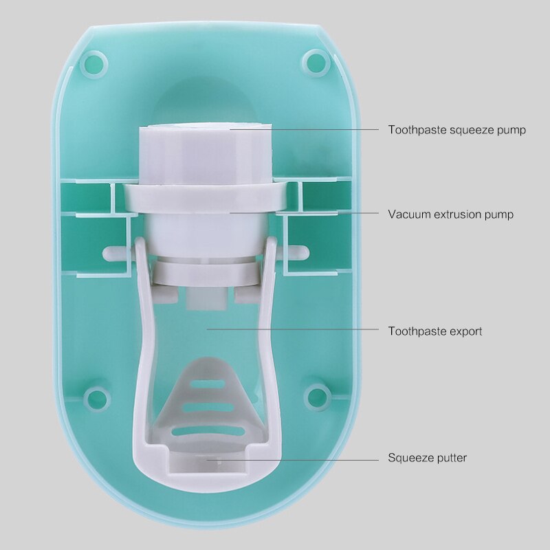 Automatic Toothpaste Dispenser Bathroom Accessories Set Wall Mount Toothpaste Squeezer Dispenser Bathroom Toothbrush Holder TooL