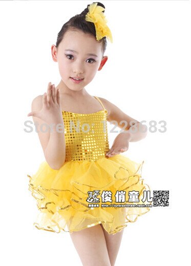 Sequin Kids Girls Jazz Dance Wear Modern Dance Costumes Kids Modern Dance Dresses