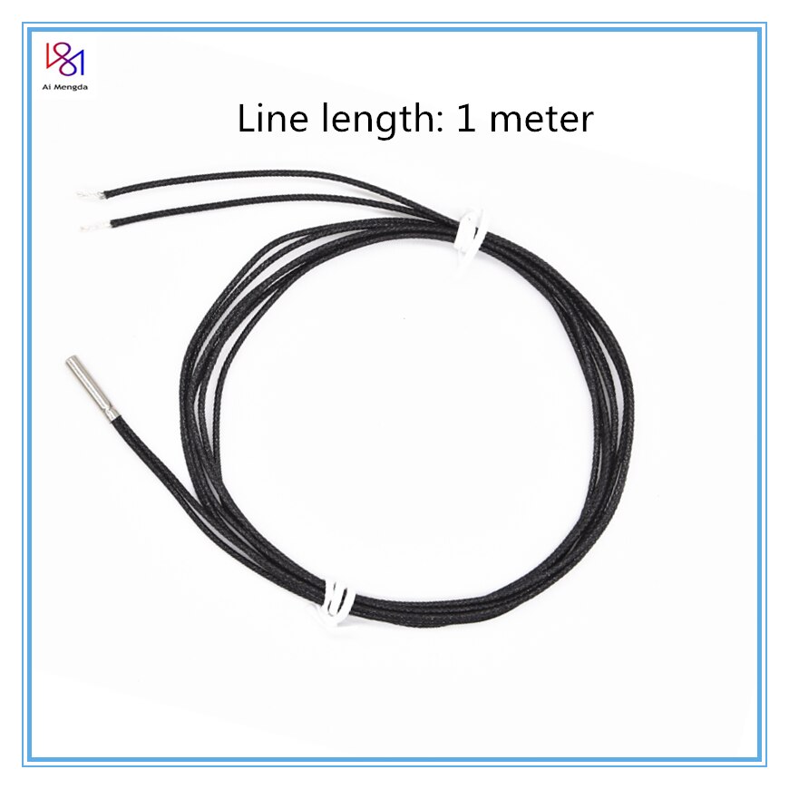 PT1000 Probe 3mm * 15mm Up to 450 Degree line 1m Platinum Thermal Resistance Sensor For 3D Printer E3D Volcano/ V6 Heater Block