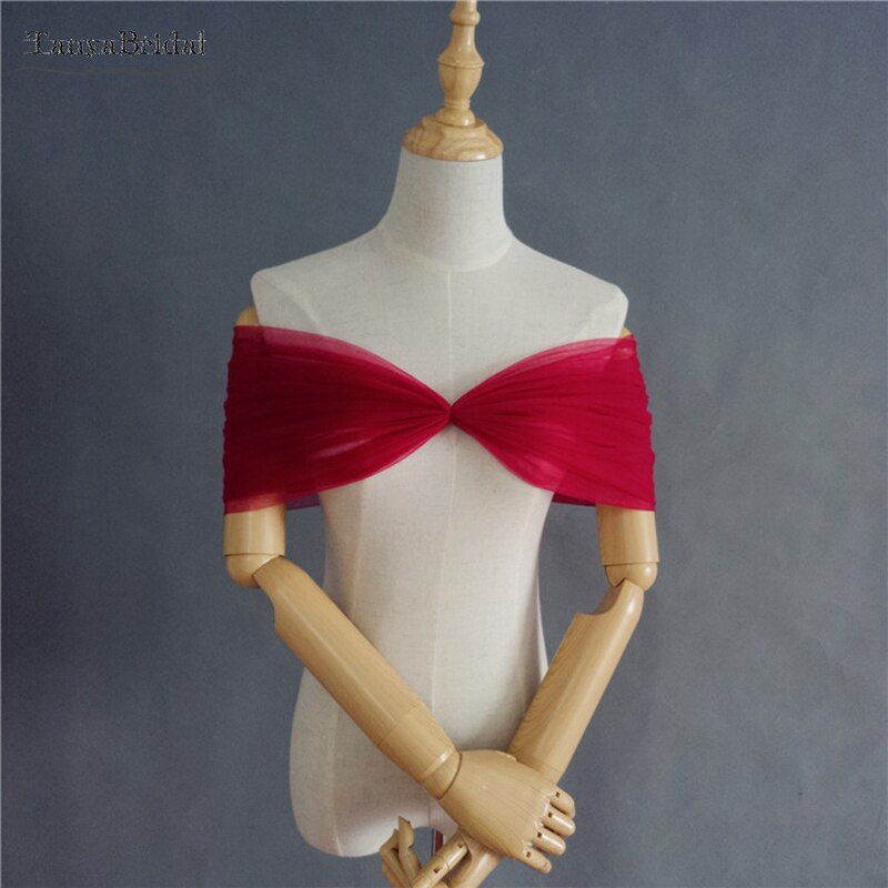 Burgund/Champagner/Blau/Schwarz/Rosa/Grau Einfache Tüll Hochzeit Boleros Schöne Elegante Schal Anzug Für fehlschlag Size80-93cm DJ107
