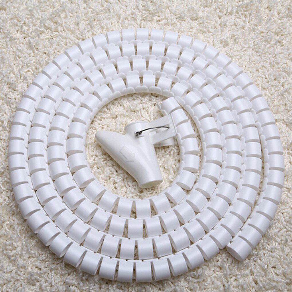 1.5/2M Line Organizer Pipe Protection Spiral Wrap Winding Cable Wire Protector Cover Tube Free Cut