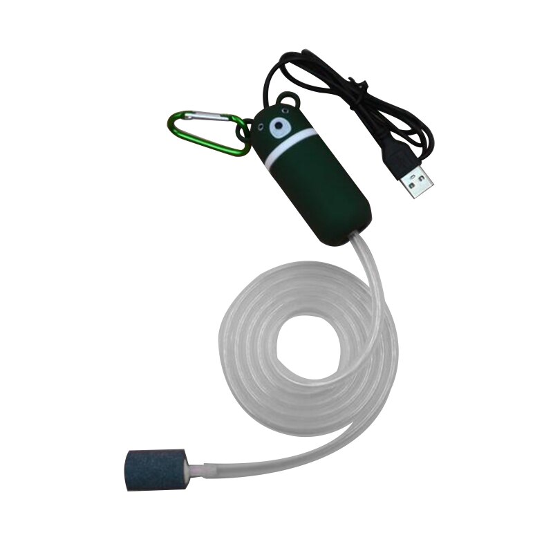 Draagbare Mini Usb Aquarium Zuurstof Pomp Krachtige Mute Energie Besparen Compressor Vis: Dark Gree