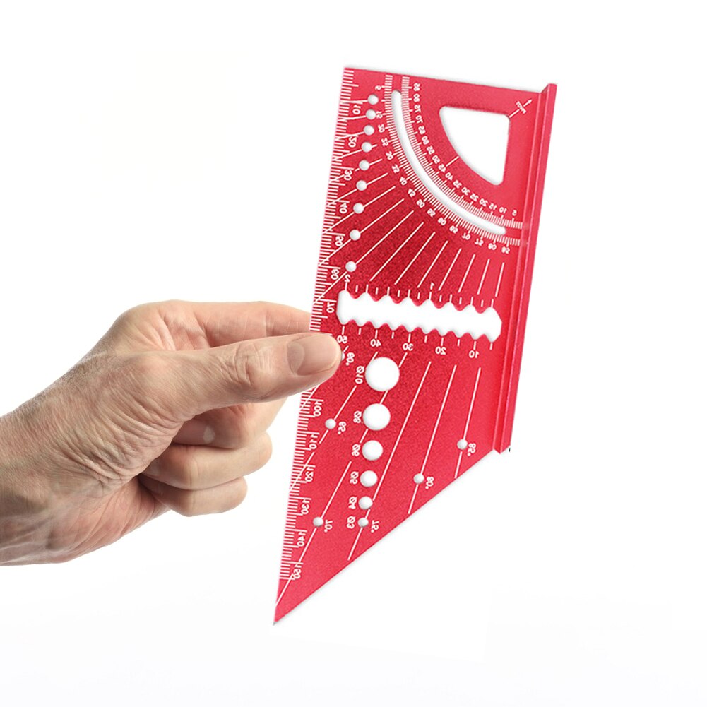 Angle Ruler Carpentry Measuring Square 45 90 Degree Measuring Aluminum Alloy Layout Angle Calibration Guide Marker