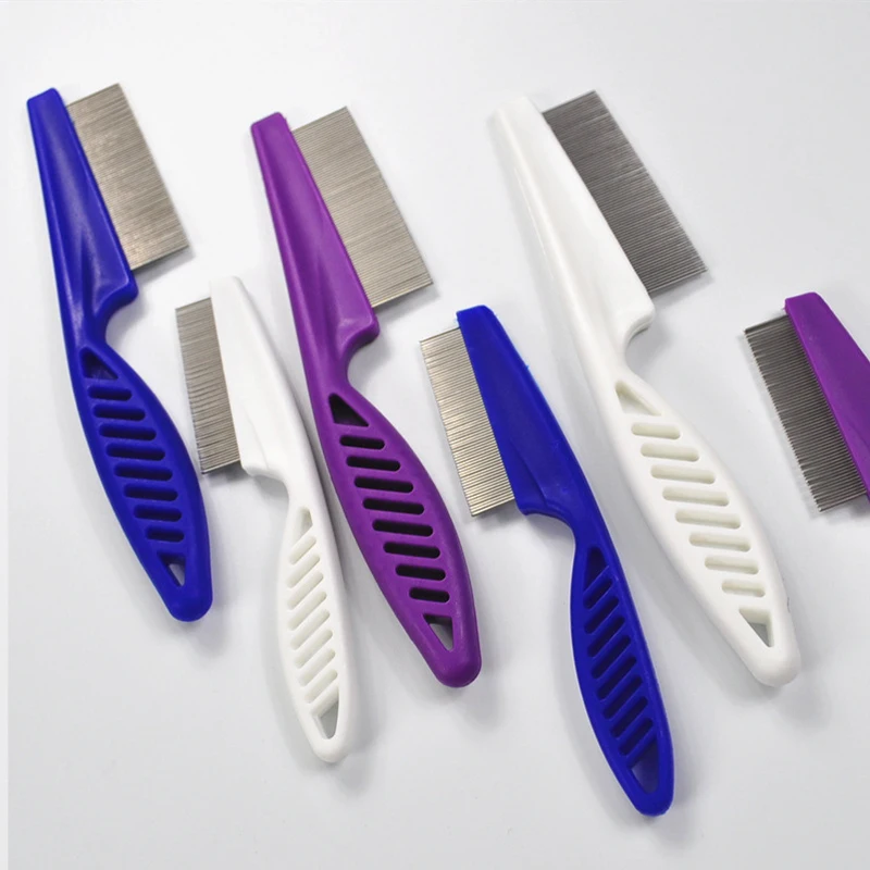 Cepillo suave para quitar huevos y pulgas, para perros pequeños, de dientes finos, para mascotas, cachorros, ojos y vientre, producto para desenredar pelos de gatos