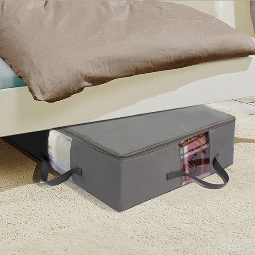 Opvouwbare Onder Bed Zakken 1 Pack Grote Onder Bed Opslag Dozen Dikke Ademend Underbed Kleding Opbergzakken Ritssluiting Organizer