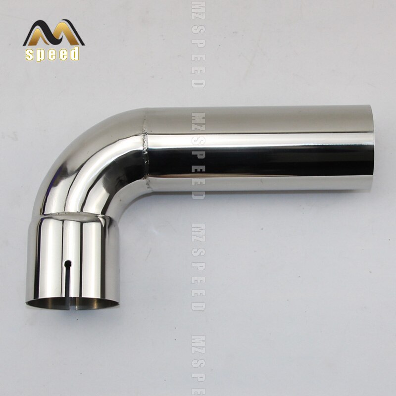 Tube silencieux d&#39;échappement 90 degrés, 54mm 66mm 73mm 76mm, en acier inoxydable 304, matériel de soudage