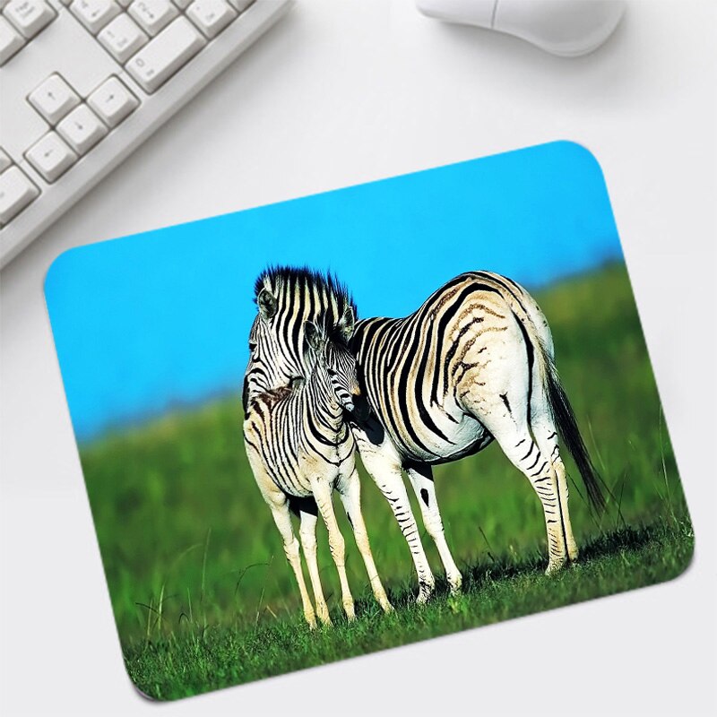 MRGBEST Animal Zebra Mice Mat Computer Gaming Printed Mouse Pad Small Size High-end Rubber Softy for Desktop Game Pad Mat