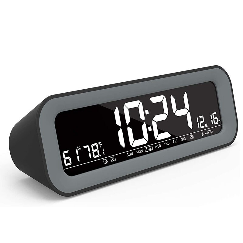 Alarm Clock Radio with Auto Dimming FM Radio 2 USB Charging Ports,Dual Alarm, Snooze, Date-Display for Bedroom: Default Title