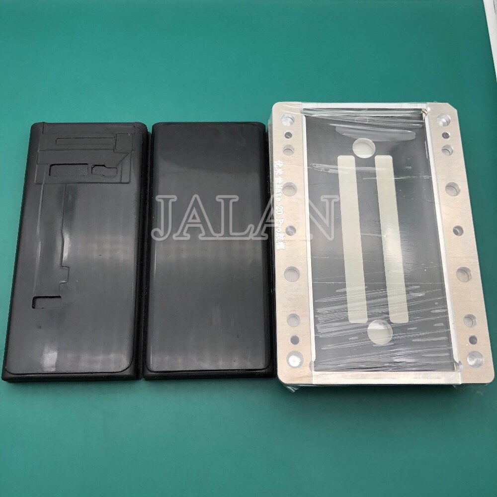 Ymj lcd ubøjet flex gummi til huawei  p30 pro/mate 20 pro display touch screen glaslaminering til kant lcd reparationsform