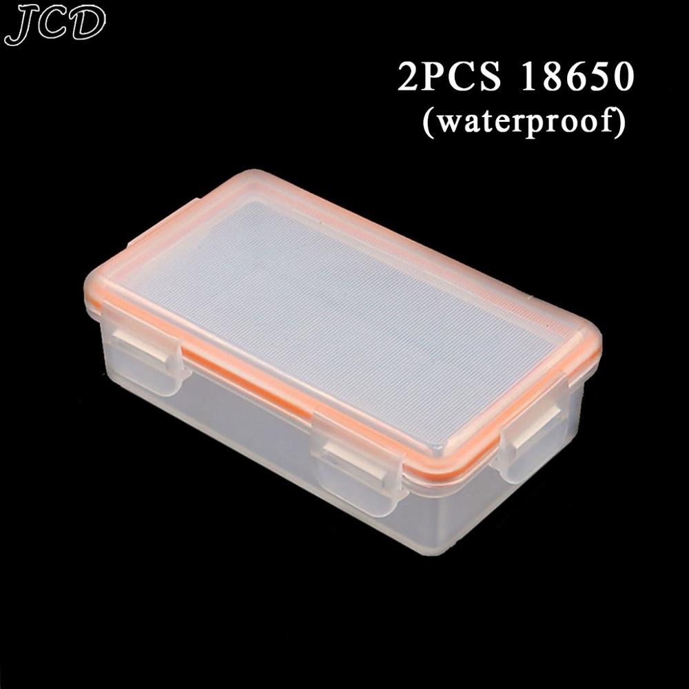 Jcd Hard Plastic 18650 Batterij Opbergdozen Case Houder Met Clip Voor 1/2/4/8x/10X18650 Oplaadbare Batterij Waterdichte Gevallen: 2Slot   waterproof