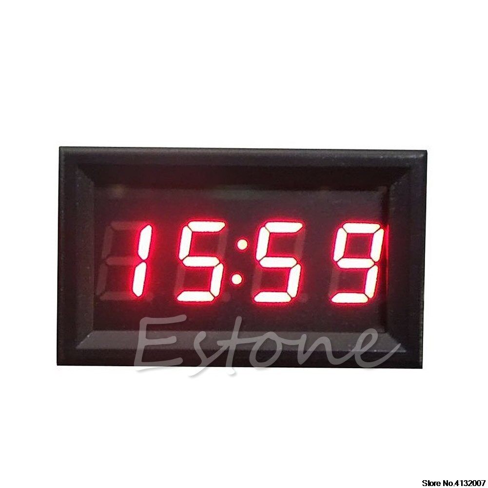 12 V/24 V auto Moto Accessorio Cruscotto Orologio Digitale Schermo a portato Nuovo