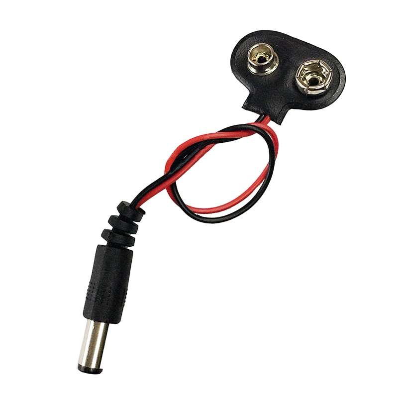 1Pce DC 9V Battery Buckle Experiment Power Connection Line For Arduino DC2.1MM Power Plug 9V battery buckle Connector Line
