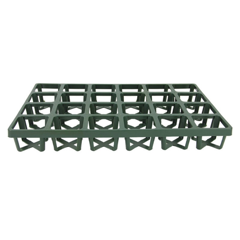 Maceta de plástico negra de 24 rejillas para flores, bandeja fija cuadrada pequeña para carne, herramienta de jardín, suministros de cuidado de plantas, 1 Uds.,