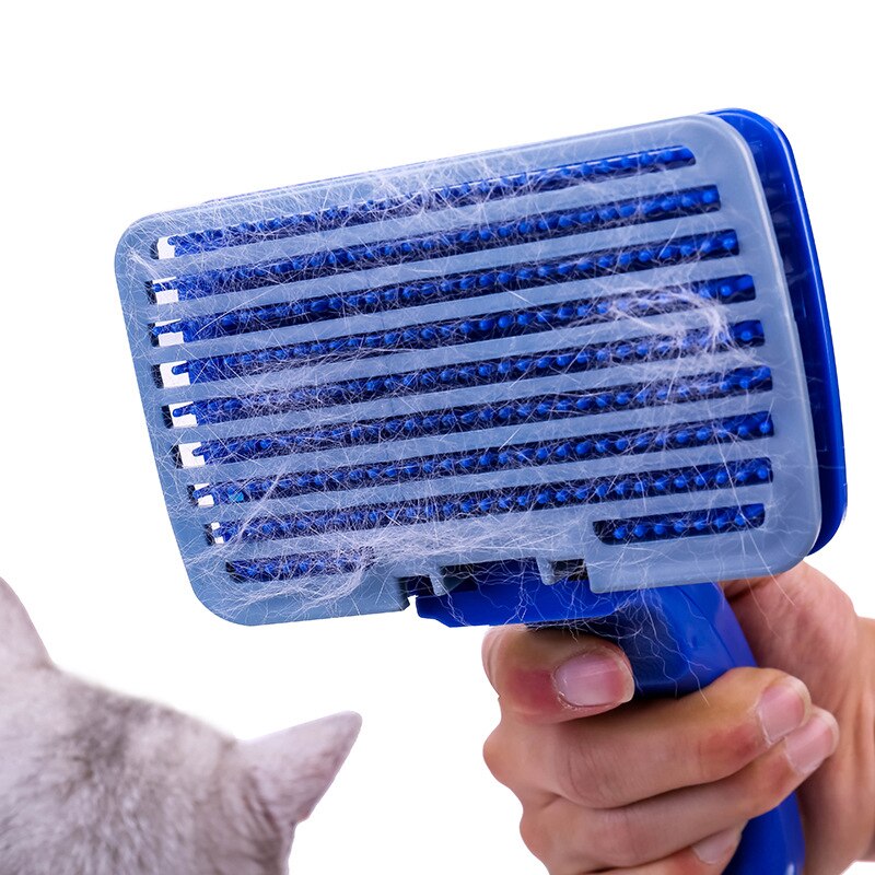 Schoonmaken Gelikter Pet Grooming Borstel Voor Kleine Grote Honden Katten Comfortabele Veilige Anti-Slip Kam Voor Huisdieren