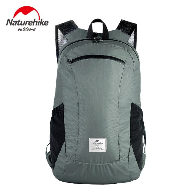 NatureHike 18L Foldable Lightweight 30D Nylon Silicon Waterproof Backpack Outdoor Backpacking Cycling Camping Hiking Bags: Gray