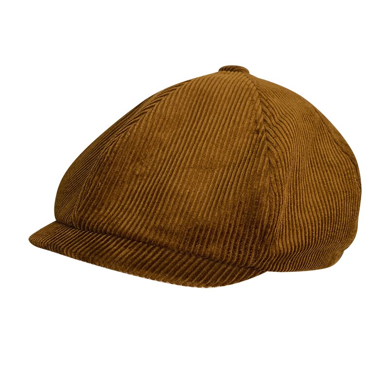 Retro Winter Caps For Men Corduroy Newsboy Hat Woman Flat Cap Male Warm Cap Dad Outdoors Casual Octagonal Cap Gatsby Hat BJM34