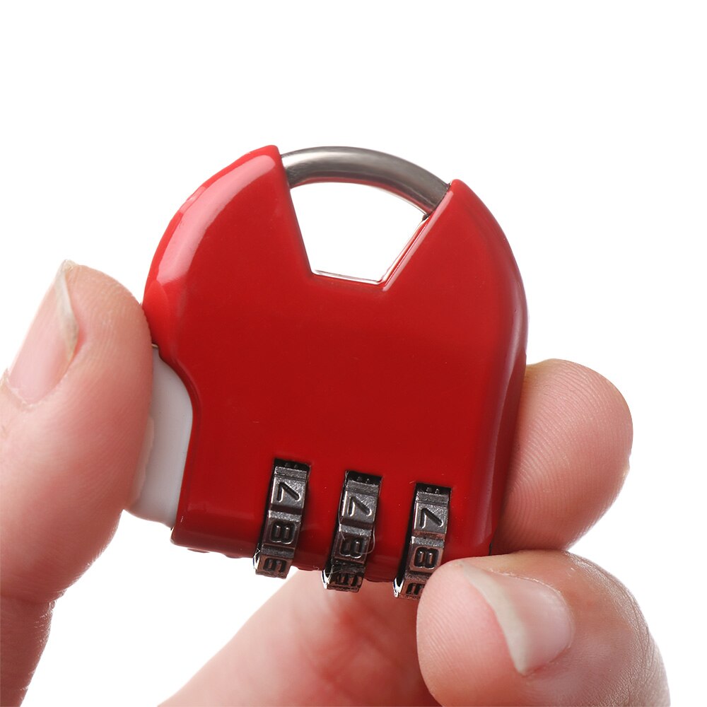 1Pc Mini 3 Dial Digit Number Code Password Lock Combination Code Travel Suitcase Luggage Diary Protector Metal Safe Lock