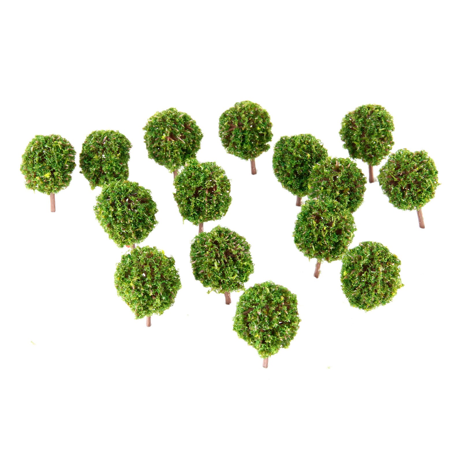 30Pcs 3.5Cm Landschap Landschap Topiary Groen Model Bomen Spoorweg Trein Diorama Scene Layout 1/100 Oo Ho Kunstmatige planten