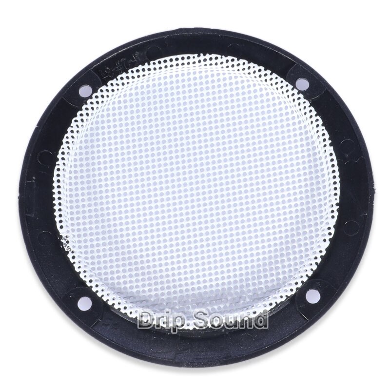 For 3"/4"/5"/6.5"/8"/10" Inch Audio Speaker Conversion Net Cover Decorative Circle Metal Mesh Grille Protection #Silver+White