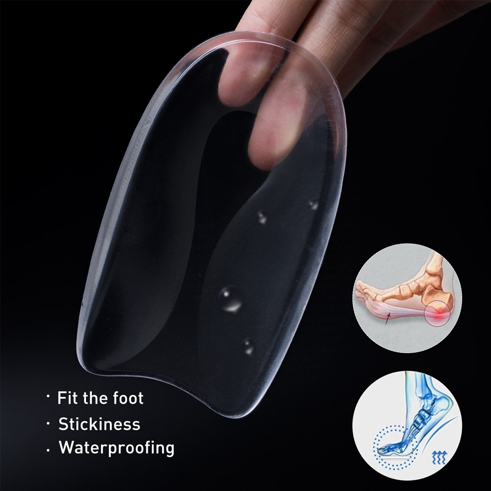1Pair Silicone Heel Cups Shoe Inserts for Plantar Fasciitis, Sore Heel Pain, Bone Spur & Achilles Pain, Shock Absorbing Insoles