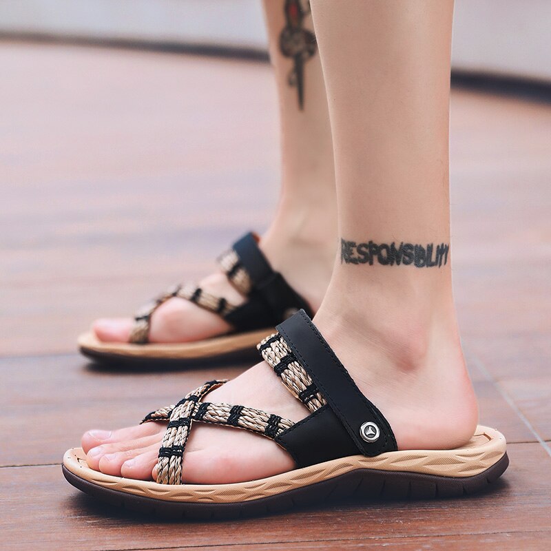 Mænd sandaler sommer mænd sko strandsandaler mand udendørs afslappet sneakers sandalia masculina