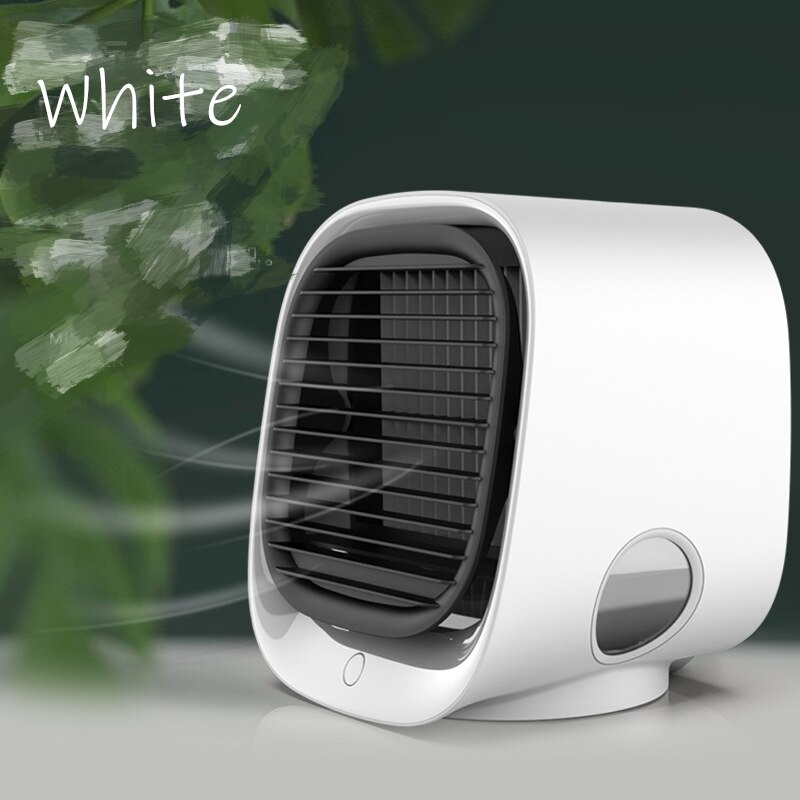 3 Speeds Desktop Air Conditioner Air Cooler Humidifier Purifier Portable For Home Room Office Quiet Cooling Fan Air Condition: White