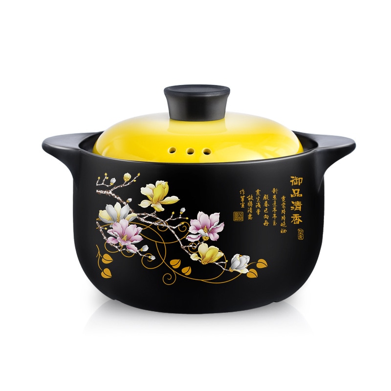 2.5L Koreaanse Hittebestendig Soep Braadpan Hoge Temperatuur Open Vlam Gas Hittebestendige Porselein Braadpan