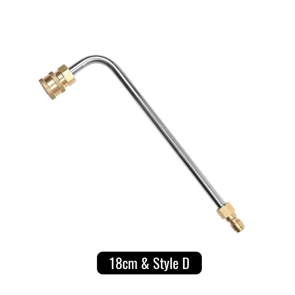 90 gradi Asta Curva Rondella grondaia più pulito Pressione di Fissaggio per lancia Bacchetta 1/4 di Pollice Presto Collegare: 18cm stile D