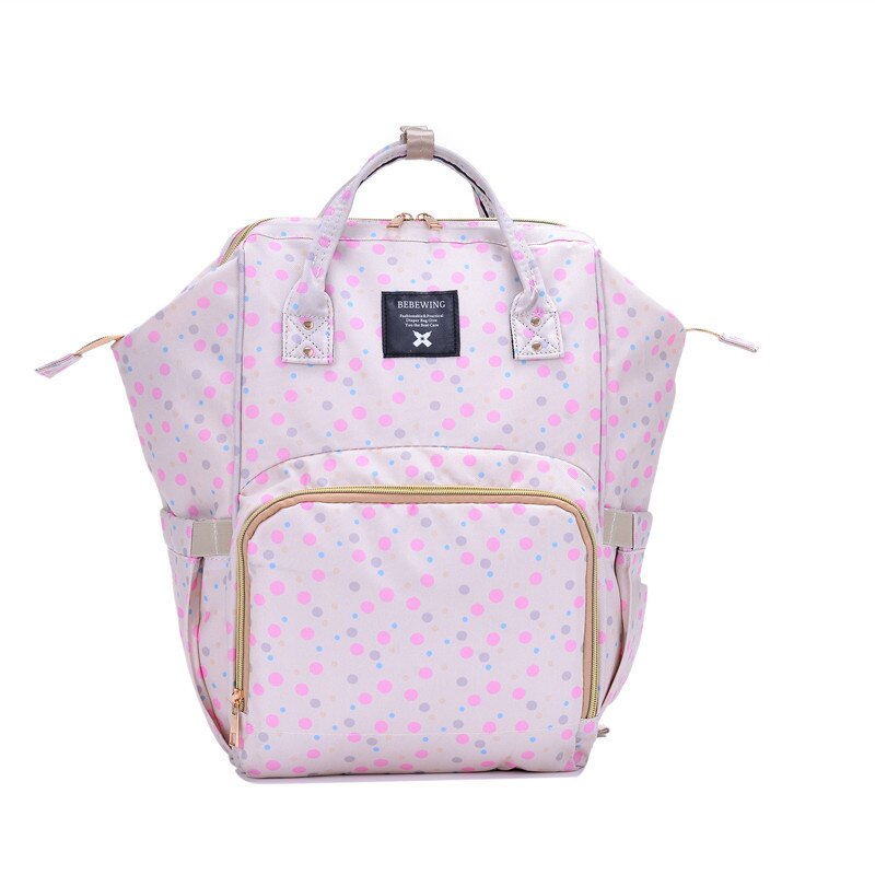 Baby Diaper Bag Mummy Wet Bag Backpack Large Capacity Black Purple Nappy Changing Bags Waterproof Stroller Bag For Baby Care: T