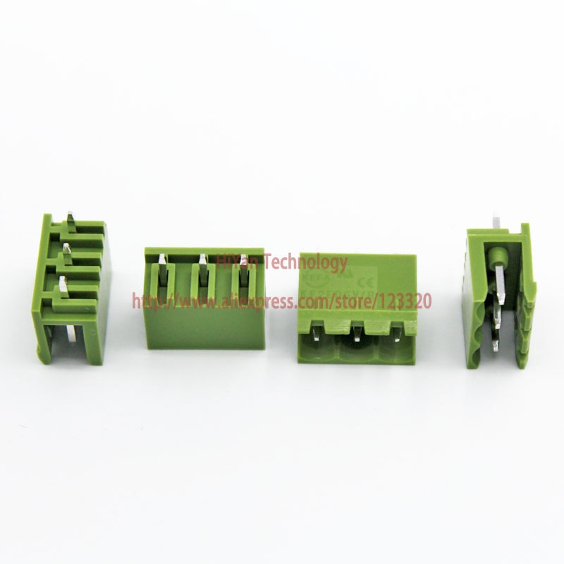 (20 sets/partij) PCB Screw Blokaansluiting KF2EDGK 3 P en 180 Graden Pin Header pitch: 5.08 MM/0.2 inch Groen 10A 300 V 3 Pins