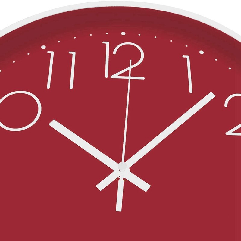 12inch Modern Wall Clock Battery Powered Silent Non Ticking Quartz Clock Easy to Read Digital Wall Clocks