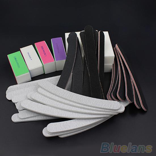 13 stuks/set nagelkunst schuurvijlen bufferblok acryl uv gel manicure gereedschap nagelvijl polijsten slijpen pedicure gereedschap kits