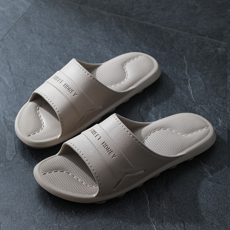 Pantoufles de Massage femme Couple maison intérieure antidérapante fond souple salle de bain bain en plastique EVA pantoufle mâle maison pantoufles hommes chaussures: Gris / 40-41