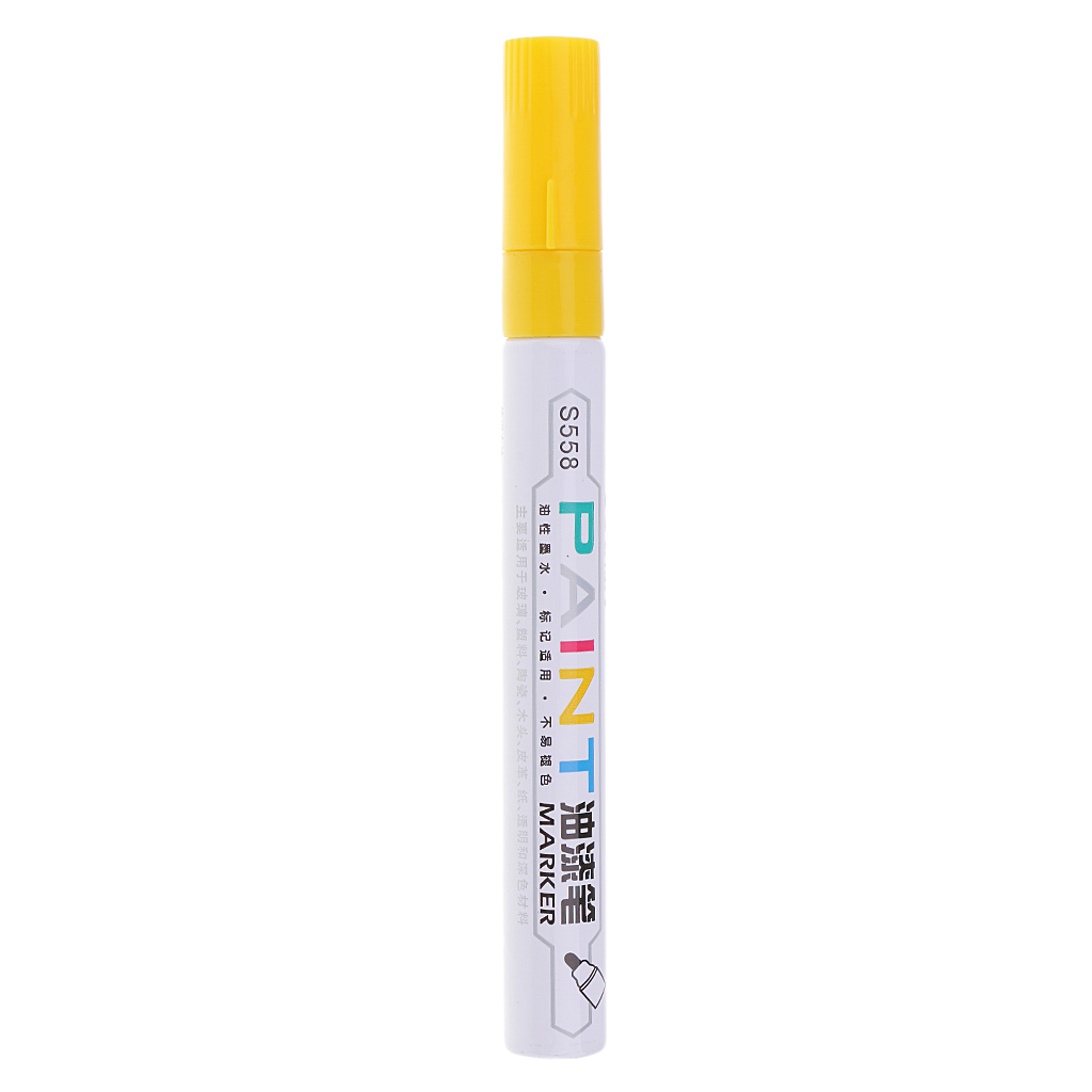 Waterdichte Permanente Verf Pen Band Draad Cd Metalen Metalen Markering Inkt Marker: yellow