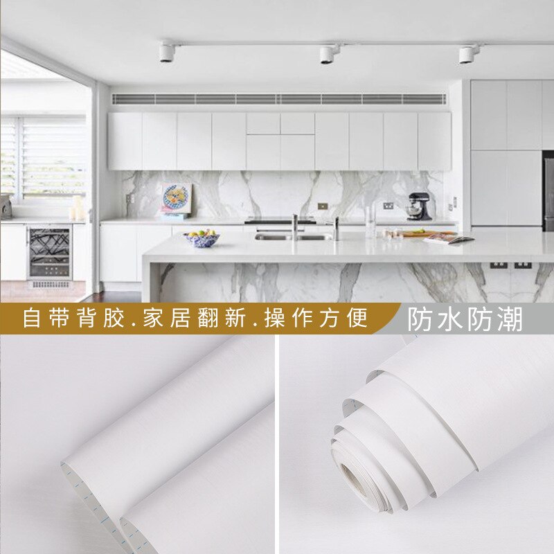 Papier peint auto-adhésif avec Grain de bois PVC, armoire de cuisine, meuble, armoire, étudiant, papier peint auto-adhésif: d / 45cmx3m