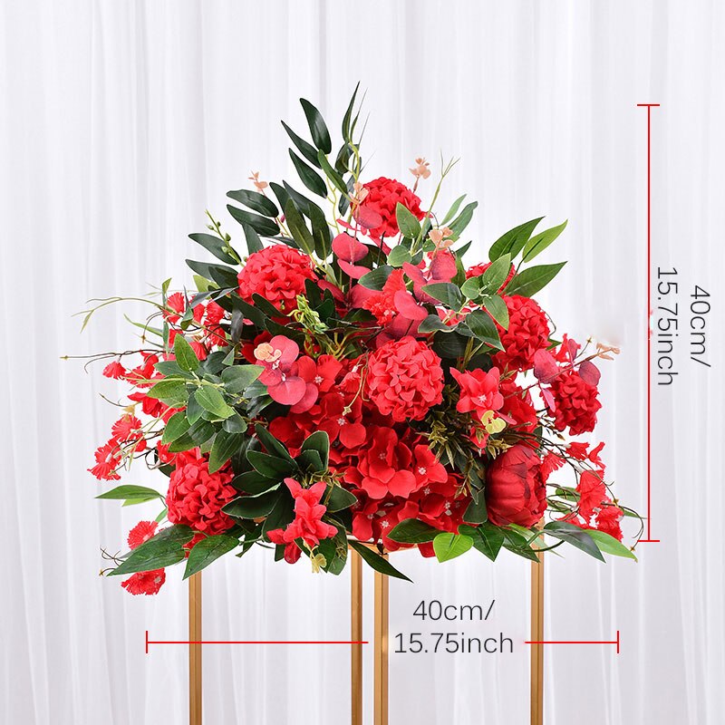 DIY wedding table centrepieces artificial flower ball backdrop wedding decor road lead wall hotel shop party silk flowers: 01