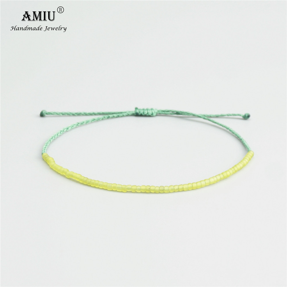 2022 Amiu Handgemaakte Bead Armband Mooie Regenboog Kleur Wax Draad Touw Armbanden En Armbanden Voor Vrouwen Mannen Zaad Kralen Armbanden: 5