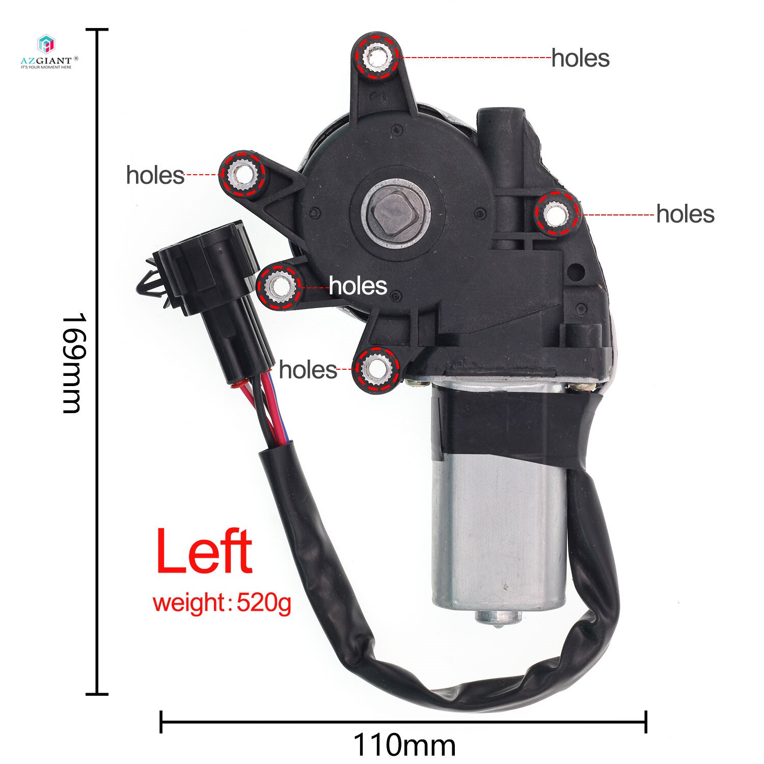 Left Right for NISSAN SYLPHY TIIDA GENISS LIVINA Electric car Window lifter motor Power Glass Motor Regulator Left /Right 6pin: Front left-6pin