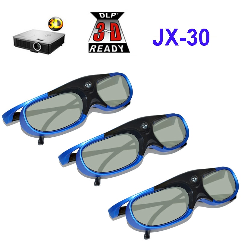 Obturateur actif lunettes 3D rechargeables Support 96 HZ/120 HZ/144 HZ pour XGIMI Z4X Z5 H1 JmGo G1 G3 X1 BenQ Acer & DLP LINK projecteur