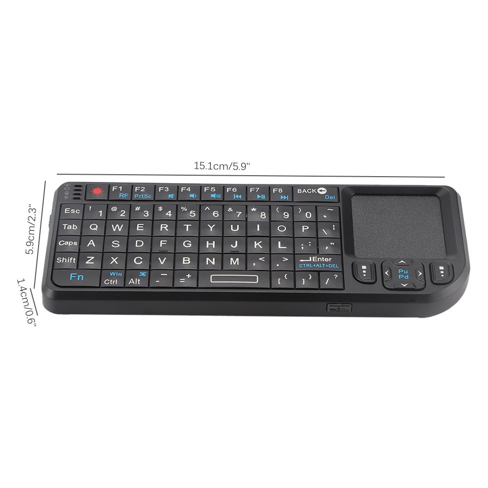 Mini 2.4g trådlöst tangentbord med pekplatta bakgrundsbelysning för smart tv för samsung lg android tv box för pc bärbar dator htpc