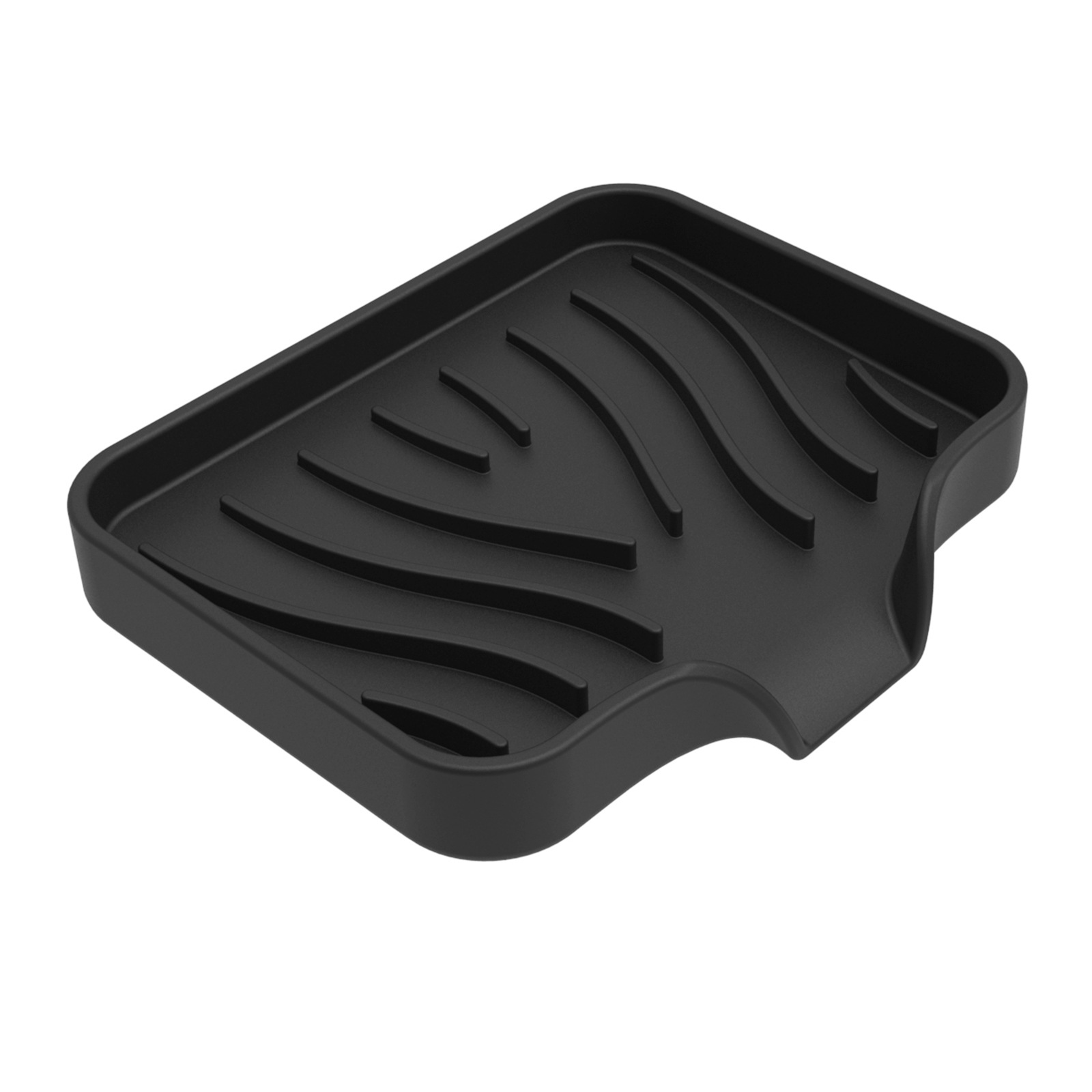 Sink Silicone Tray With drain Soap Sponge Storage Holder Countertop Sink Scrubber Brush Soap Storage Rack Kitchen Organizer: light yellow