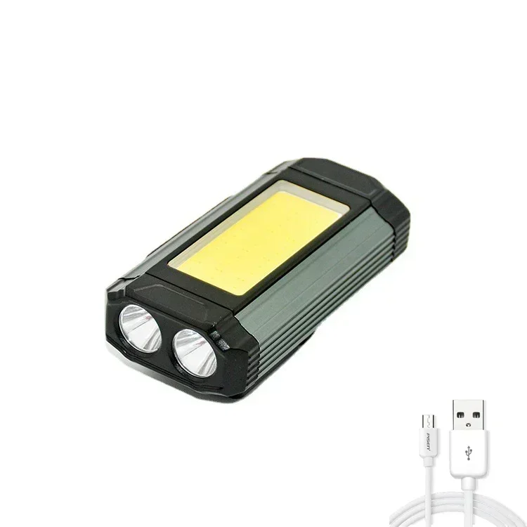 1/2/4PCS Magnetic COB Work Light USB Rechargeable LED Flashlight Portable Lantern Camping Light Type-C Power Bank Function Lamp: changeable / Blue