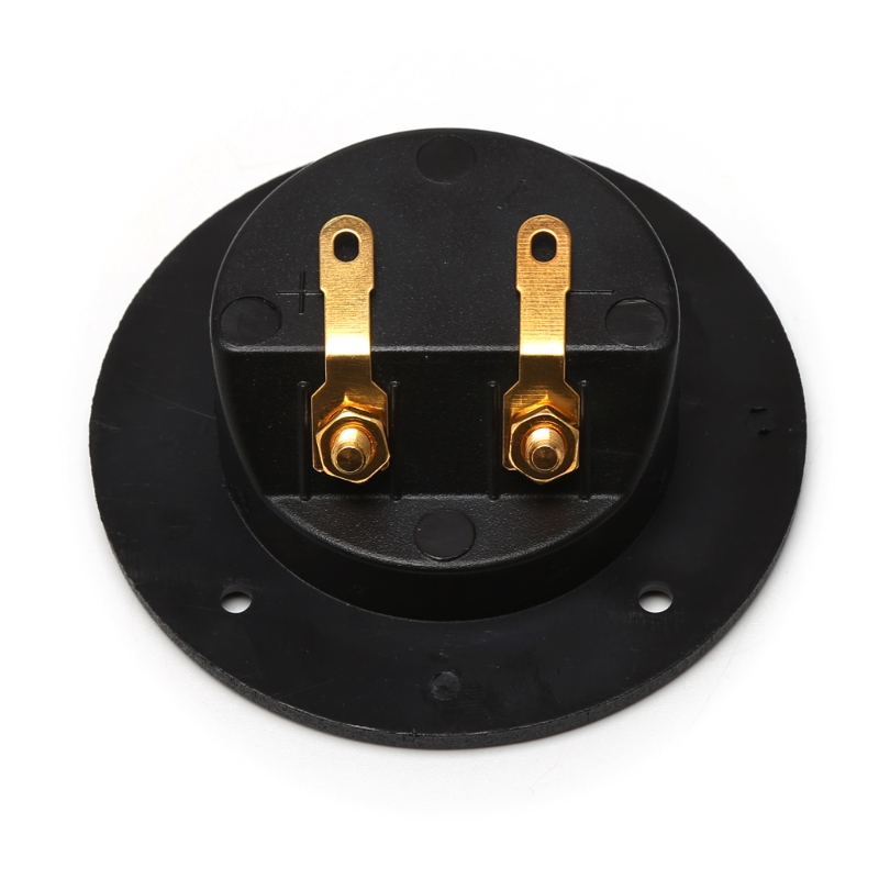 Terminal de caja de altavoz estéreo para coche, Conector de copa de resorte redondo, Conector de Subwoofer, ,