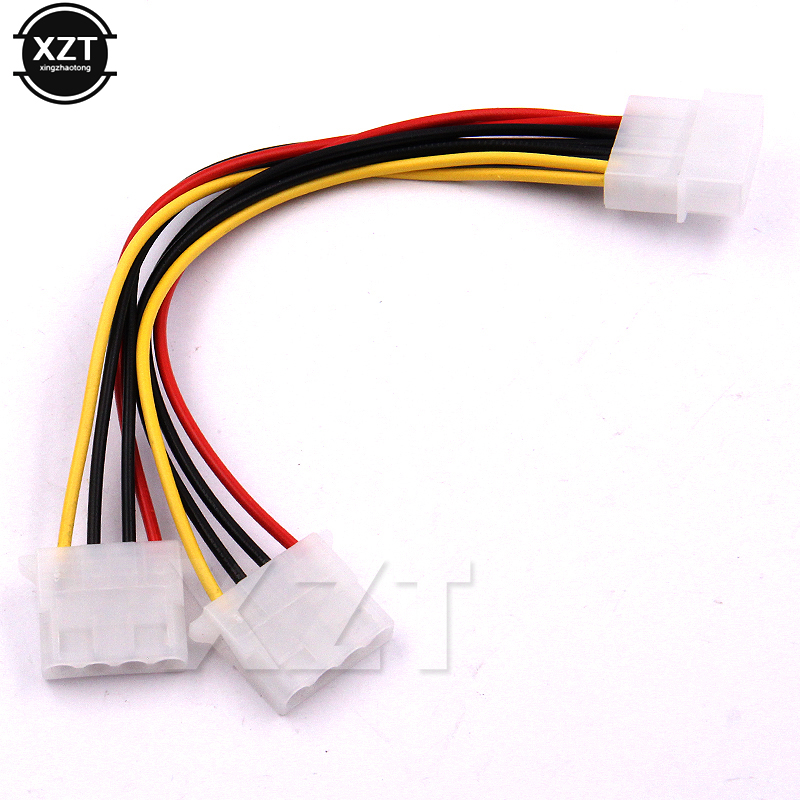 2pcs/lot 4 pin Molex to 2 ports 4 pin IDE M/F Computer case power cable power cord power Extension adapter